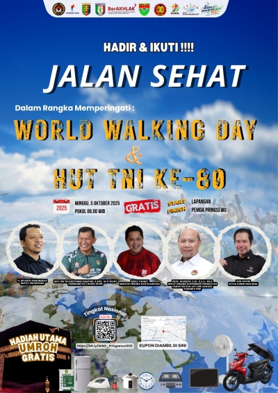 Catat Sejarah Global, Pringsewu Jadi Pusat Perayaan Hari Berjalan Sedunia 2025