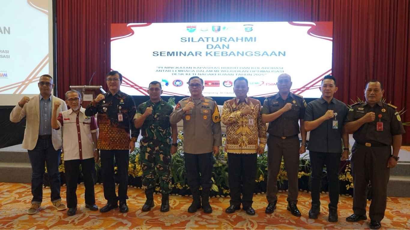 Polda Lampung Gelar Silaturahmi dan Seminar Kebangsaan Bersama Serikat Buruh se-Lampung