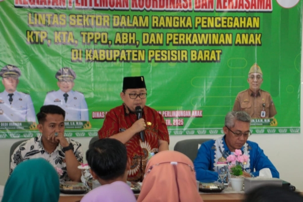 Cegah Kekerasan dan TPPO, Pemkab Pesisir Barat Gelar Rakor Lintas Sektor